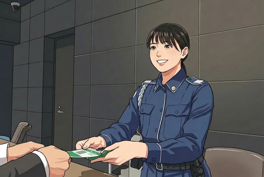 受付(入場許可確認)の様子